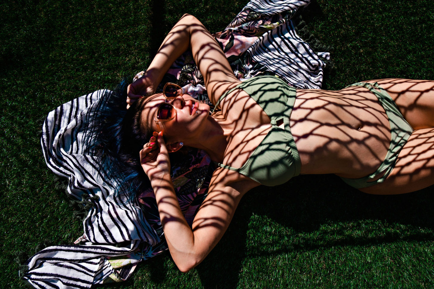 AdoreMe and SheIn fashion haul featured by top US fashion blogger, Chelissima | SheIn Fashion Reviews by popular Atlanta fashion blog, Chelissima: image of a woman wearing a green AdoreMe bikini. 