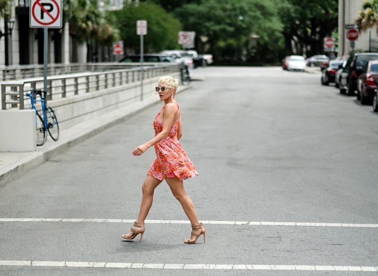 South Moon Under Floral Mini Dress by Atlanta fashion blogger Chelissima